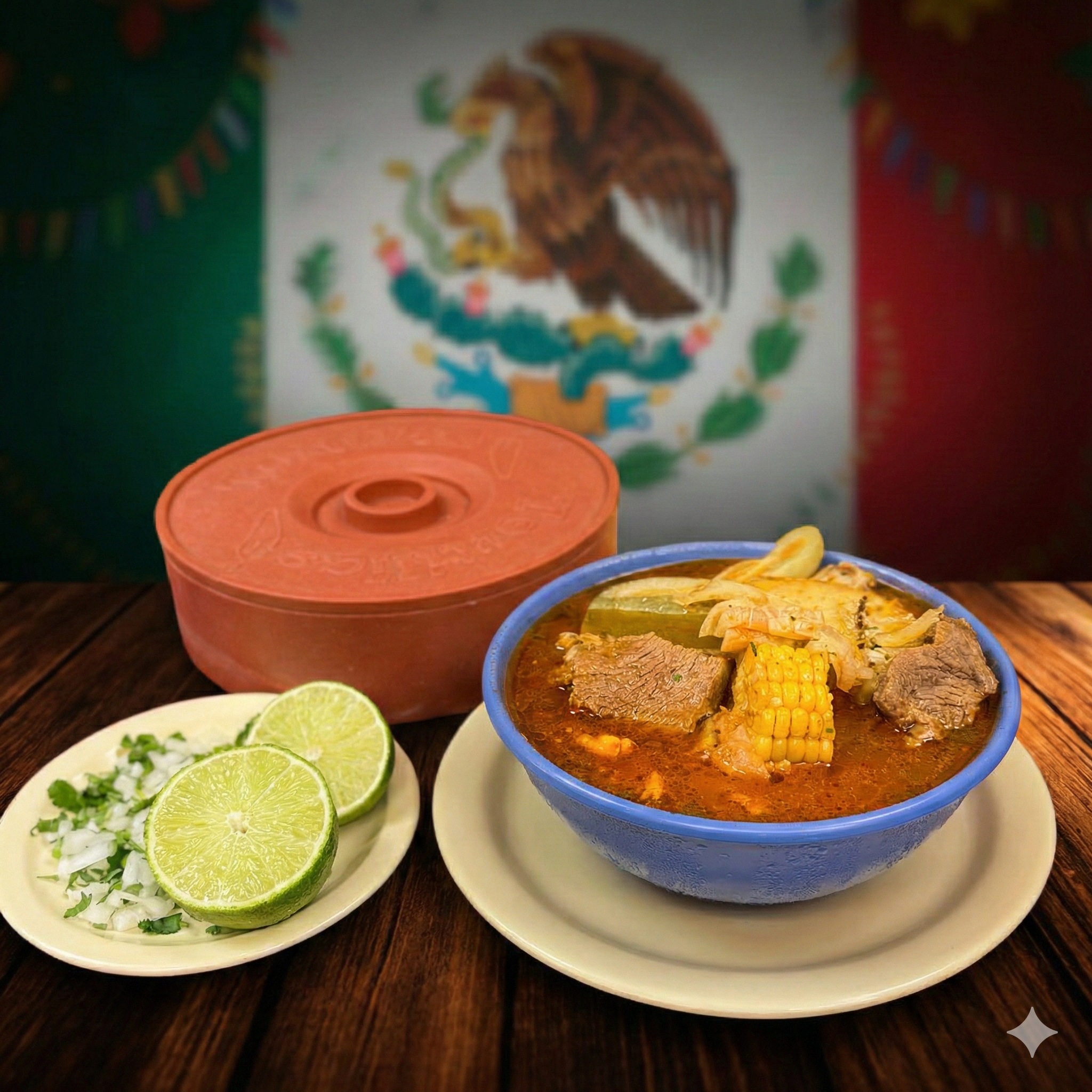 Caldo en Pollo Rojo